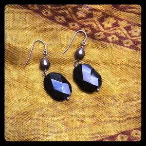 Coldwater Creek glass and pearl earrings